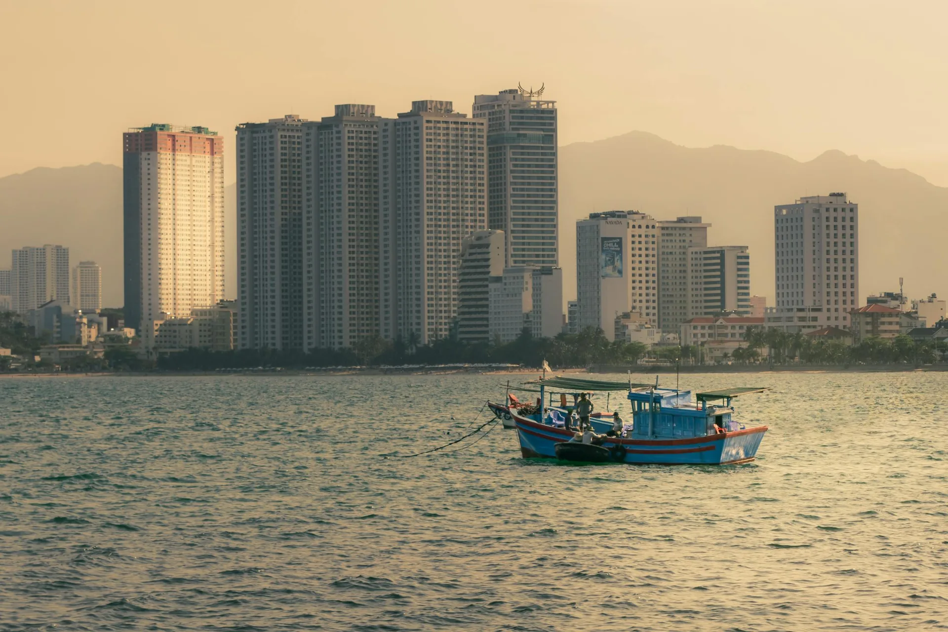 Boat on the Nha Trang waterfront