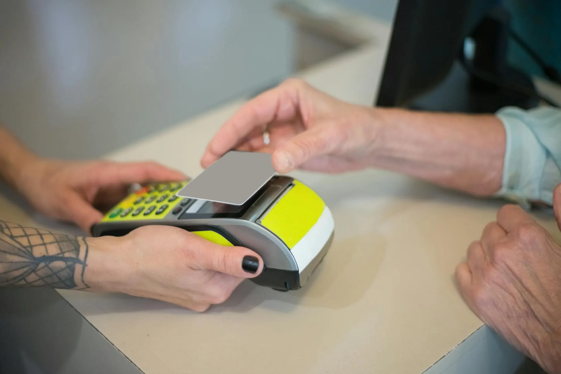 Bank card payment through a point-of-sale terminal